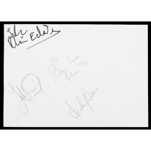 1047 - Status Quo photograph signed by Francis Rossi, 21cm x 15cm