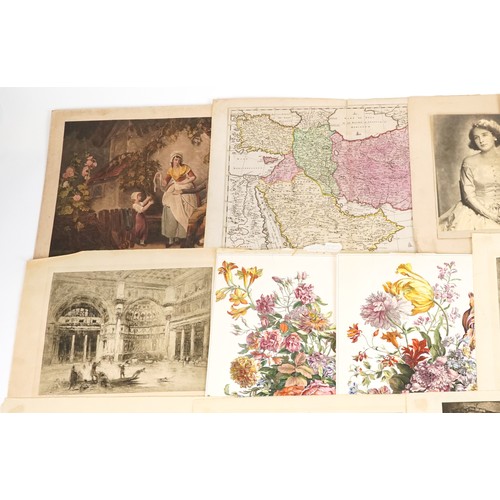 2593 - Prints, mounts and ephemera including a photograph of architect William Walcot, top half portrait bl... 