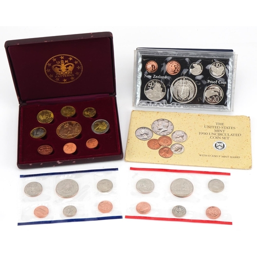 1611 - Coinage including New Zealand Elizabeth II 1976 proof set and United Kingdom 2002 pattern Euro Coin ... 