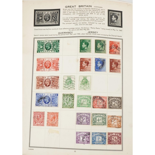 1707A - 19th century and later British and European stamps arranged in an album including Great Britain and ... 