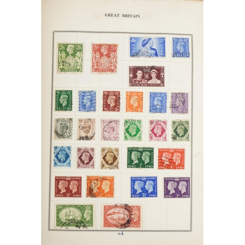 1707A - 19th century and later British and European stamps arranged in an album including Great Britain and ... 