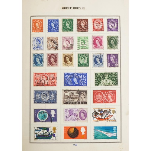 1707A - 19th century and later British and European stamps arranged in an album including Great Britain and ... 