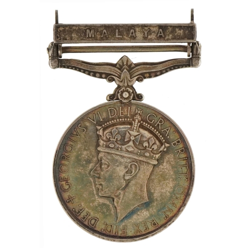 1357 - British military World War II General Service medal with Malaya bar awarded to 22665589PTE.N.C.TURNE... 