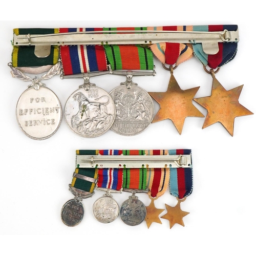 1355 - British military World War II five medal group with dress medals and box of issue relating to Allan ... 