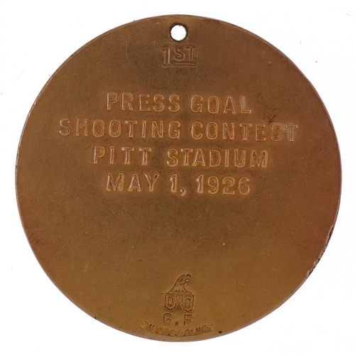 1695 - Sporting interest Dieges & Clust 1926 American football gold filled medal for first cast press goal ... 