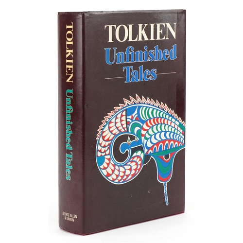 1480 - Unfinished tales by J R R Tolkien, hardback book with dust jacket, published 1980