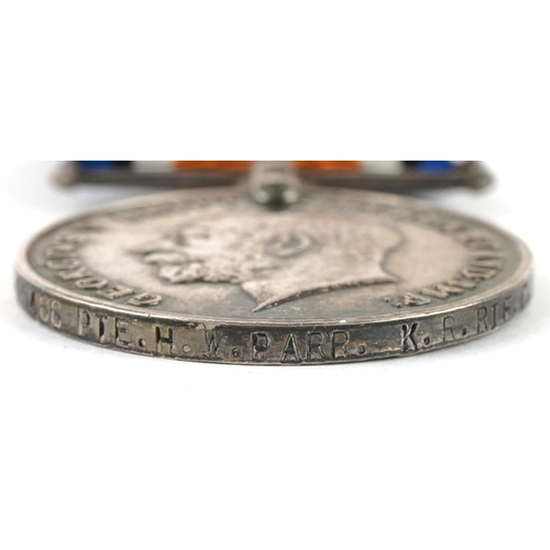 1346 - British military World War I medal group relating to H W Parr of The King's Royal Rifle Corps compri... 