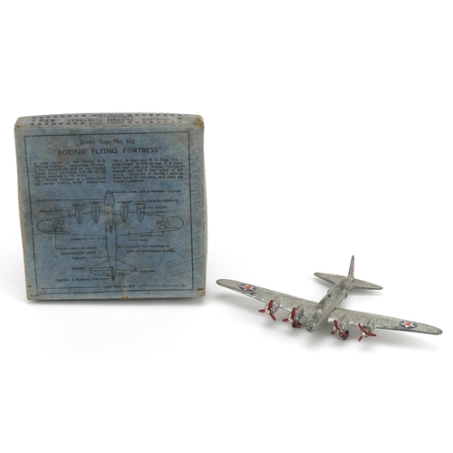 1140 - Vintage Dinky toys diecast Boeing Flying Fortress with box, no 62G