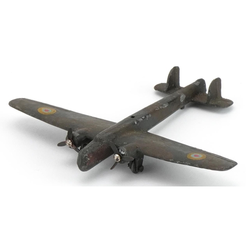 1138 - Vintage Dinky Toys diecast Armstrong Whitworth Whitley Bomber, (camouflaged) with box, no 62T