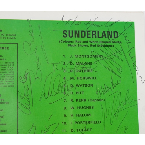 1692 - Sporting interest Leeds United V Sunderland 1973 FA Cup Final football program signed by all Sunderl... 