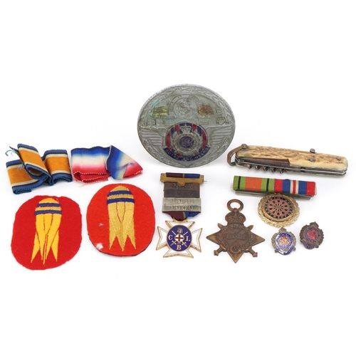 1348 - Militaria including World War I 1914-15 Star awarded to 1124,2-CPL.S.F.WEEKES.R.E., Royal Engineers ... 