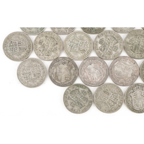 1547 - Collection of British pre decimal, pre 1947 half crowns, 445g