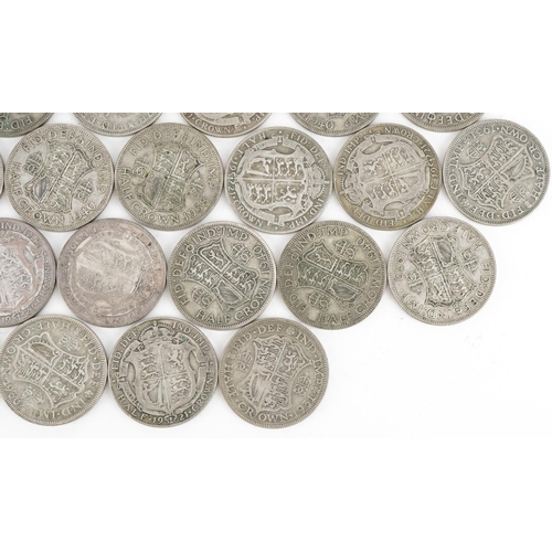 1547 - Collection of British pre decimal, pre 1947 half crowns, 445g