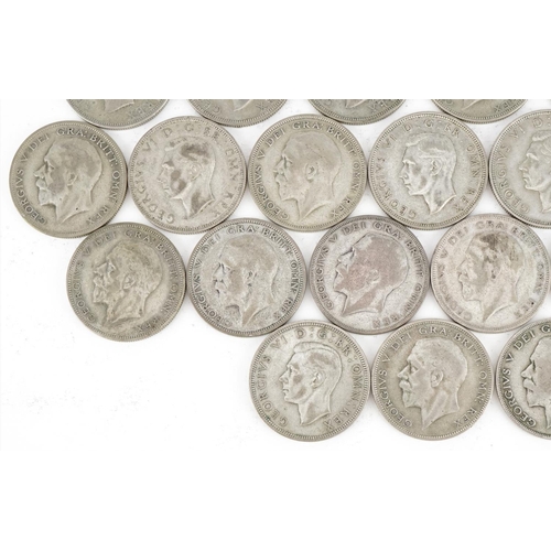 1547 - Collection of British pre decimal, pre 1947 half crowns, 445g