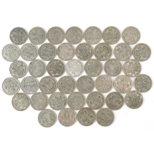 1538 - Collection of British pre decimal, pre 1947 half crowns, 570g