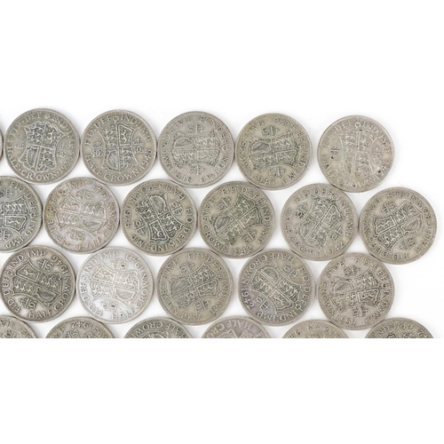 1538 - Collection of British pre decimal, pre 1947 half crowns, 570g