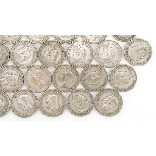 1546 - Collection of British pre decimal, pre 1947 two shillings and florins, 555g