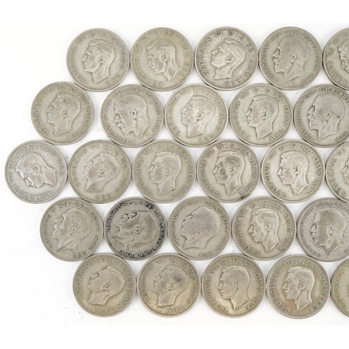 1542 - Collection of British pre decimal, pre 1947 half crowns, 555g