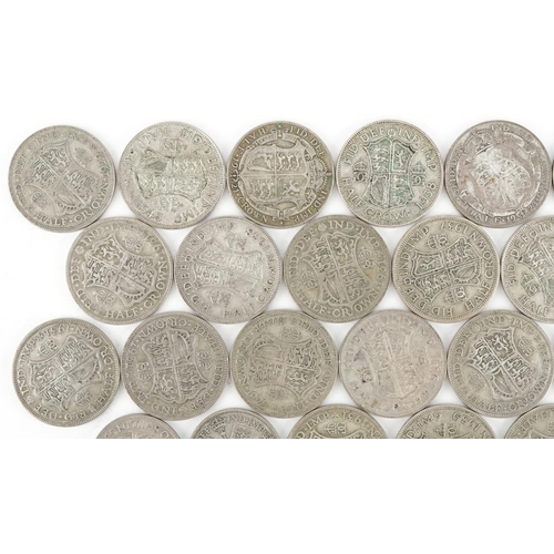 1543 - Collection of British pre decimal, pre 1947 half crowns, two shillings and florins, 525g