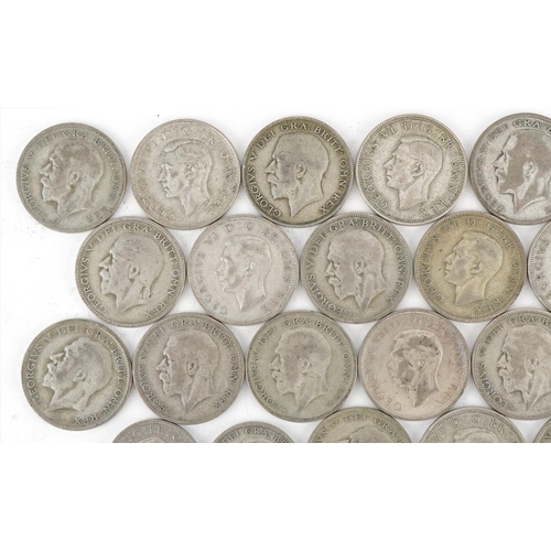 1543 - Collection of British pre decimal, pre 1947 half crowns, two shillings and florins, 525g