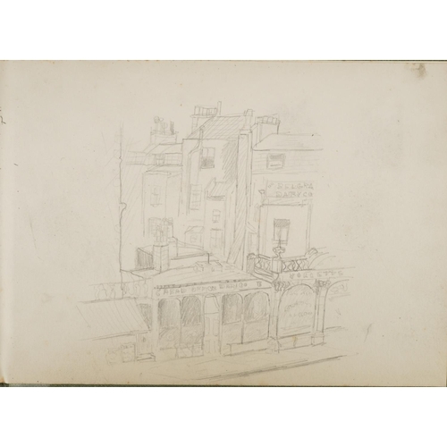 1665 - Four early 20th century sketchbooks housing various pencil sketches including animals and life drawi... 