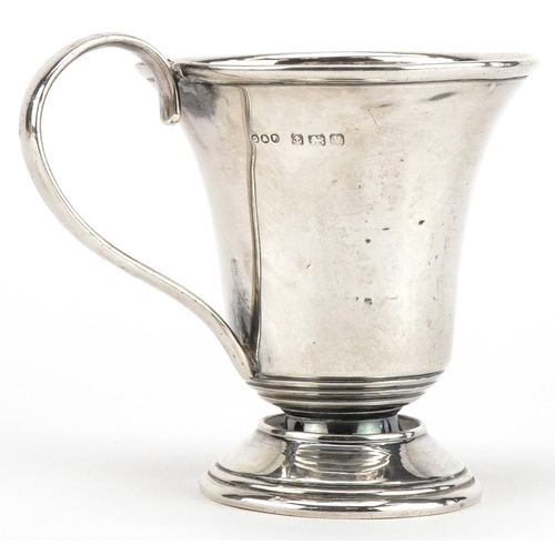 557 - Davies & Powers, George V silver tapering cup, Birmingham 1920, 9cm high, 97.8g