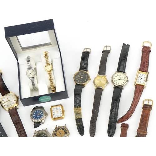 3721 - Vintage and later ladies and gentlemen's wristwatches and a Kays screw back Lever pocket watch inclu... 