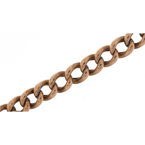 3517 - 9ct rose gold bracelet, 18cm in length, 5.8g