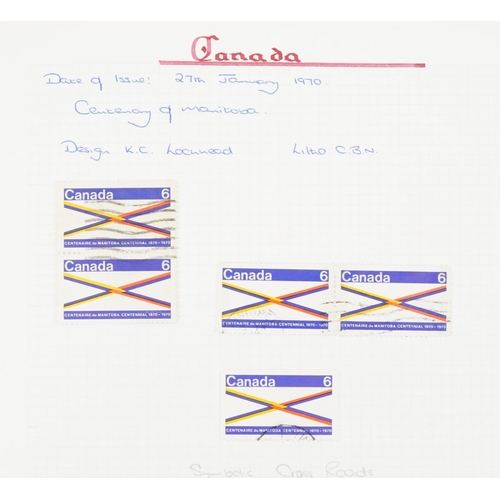 1707 - Collection of Canadian stamps arranged in two albums from early to modern