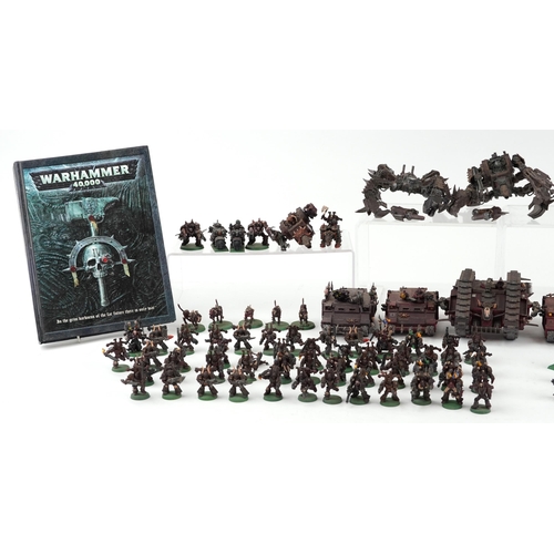 1187 - Collection of Warhammer figures and accessories including Khorne Army, Space Marines, Terminators, O... 