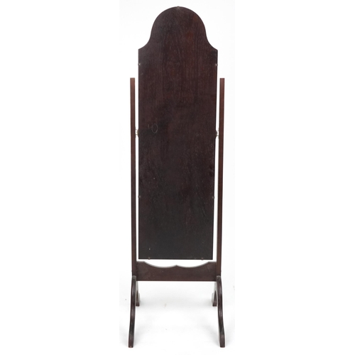 2142 - Mahogany cheval mirror