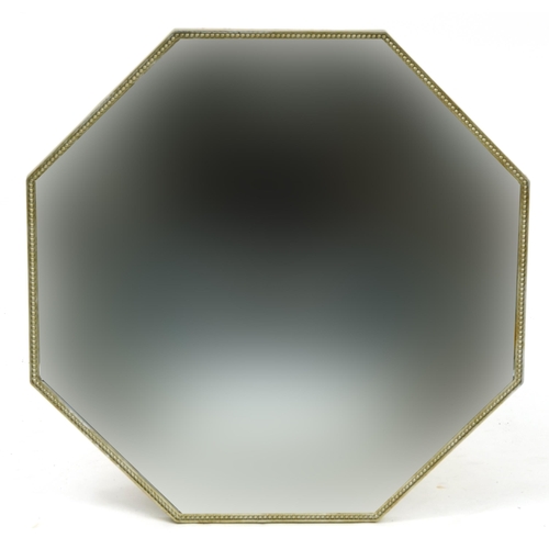 2168 - Octagonal mirror with bevelled glass and gilt frame, 60.5cm x 60.5cm