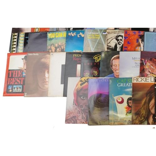 1036 - Vinyl LP records including The Eagles, Paul McCartney, The Doobie Brothers, David Bowie, Elton John,... 