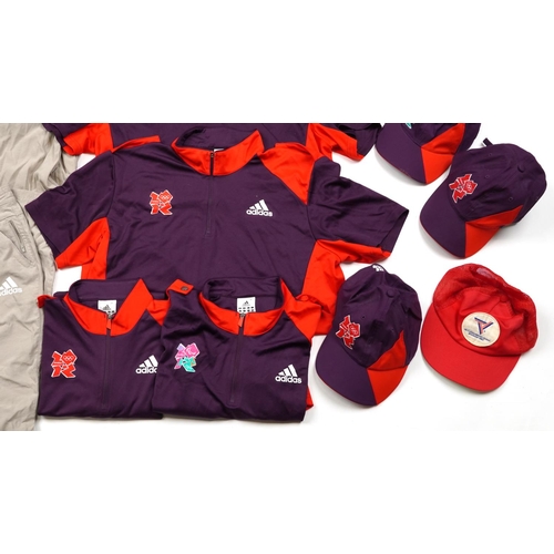 2666 - Sporting interest collectables, predominantly London 2012 Olympics including clothes, hats and pin b... 