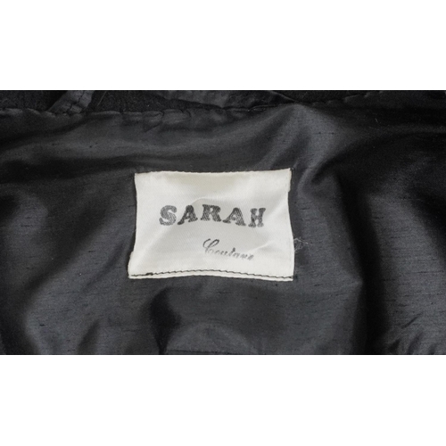 1093 - Sarah Couture black wool jacket, size 14