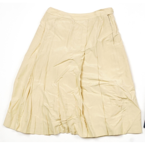 1097 - Burberry's Made in France skirt together with a Kinloch Anderson wool tartan skirt, size 14