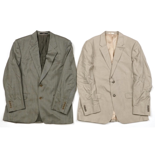 1098 - Daks London linen blend jacket together with a Butler & Webb example, size L