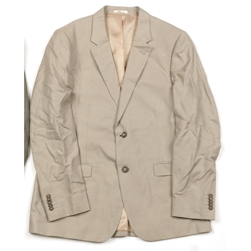 1098 - Daks London linen blend jacket together with a Butler & Webb example, size L