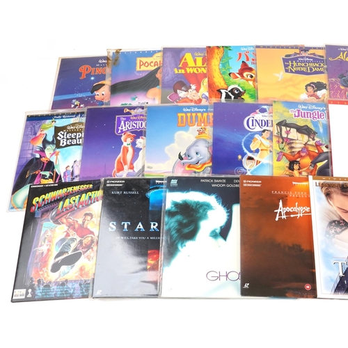 1040 - Collection of laser discs, some Disney including Alice in Wonderland, Titanic, Madonna, Star Gate, M... 