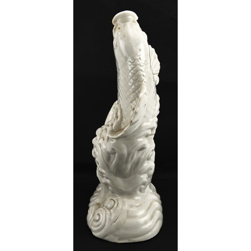 2731 - Chinese porcelain vase in the form of a Koi having a blanc de chine glaze, 25.5cm high