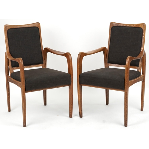 2149 - Pair of Scandinavian design hardwood armchairs, 90cm high