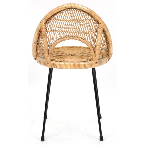 2113 - Vintage boudoir style cane chair, 80cm high