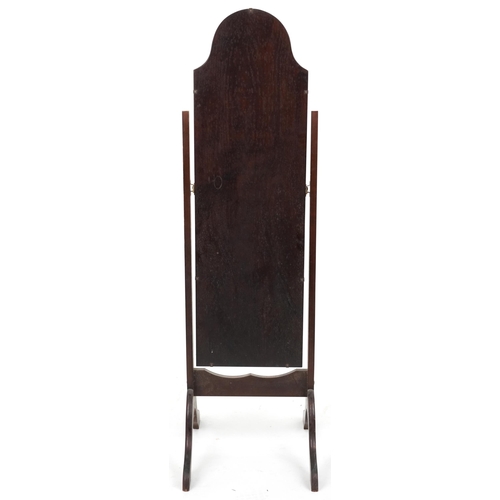 2142 - Mahogany cheval mirror