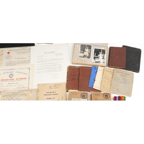 1335 - British military World War I and World War II medal groups relating to the Pinn family with related ... 