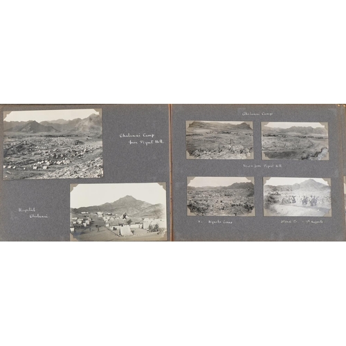 1646 - Good album of military interest black and white photographs relating to Chitral Relief and Mohmand B... 