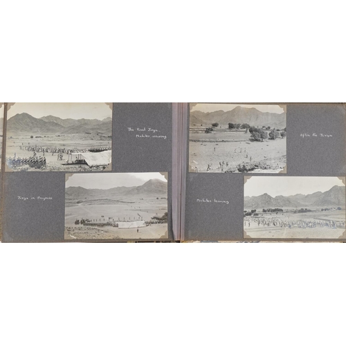 1646 - Good album of military interest black and white photographs relating to Chitral Relief and Mohmand B... 