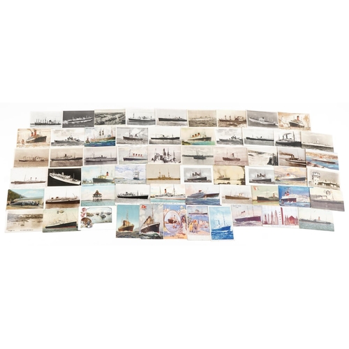 1669 - Collection of shipping interest postcards, some real photographic, including TSS Titanic, White Star... 