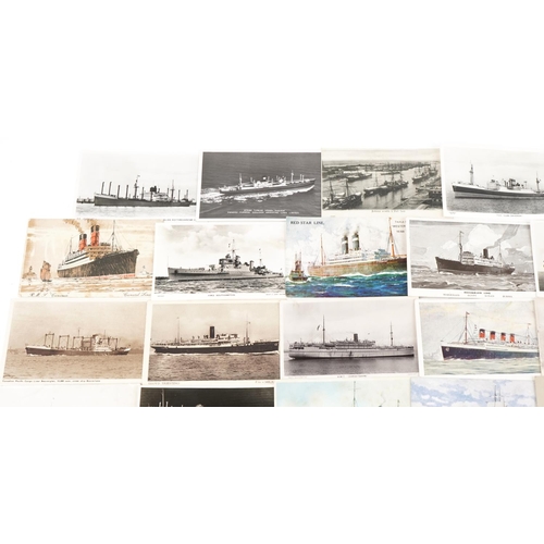 1669 - Collection of shipping interest postcards, some real photographic, including TSS Titanic, White Star... 