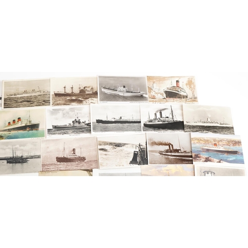 1669 - Collection of shipping interest postcards, some real photographic, including TSS Titanic, White Star... 