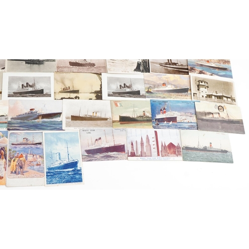 1669 - Collection of shipping interest postcards, some real photographic, including TSS Titanic, White Star... 